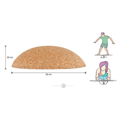 Plank Ball - Kurk Halve Bal (incl. kurken bal 8 cm)
