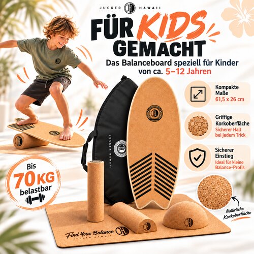 UCKER HAWAII KEIKI WAVE &ndash; Kinder Balanceboard XXL-set