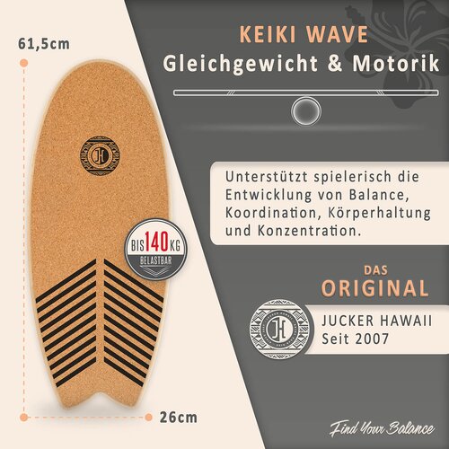 UCKER HAWAII KEIKI WAVE &ndash; Kinder Balanceboard XXL-set