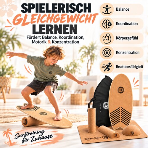 UCKER HAWAII KEIKI WAVE &ndash; Kinder Balanceboard XXL-set