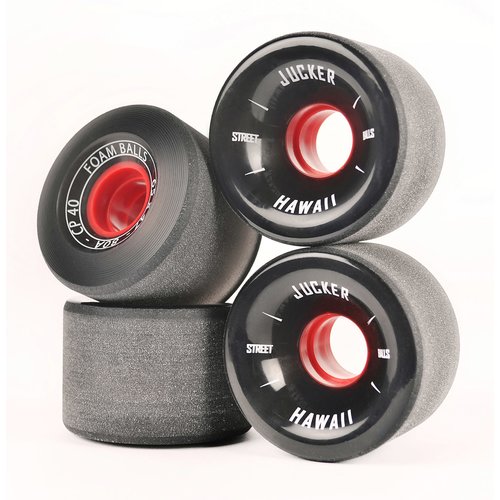 JUCKER HAWAII Longboard Skate Wielen FOAM BALLS 65mm 80A CP40 (4er)